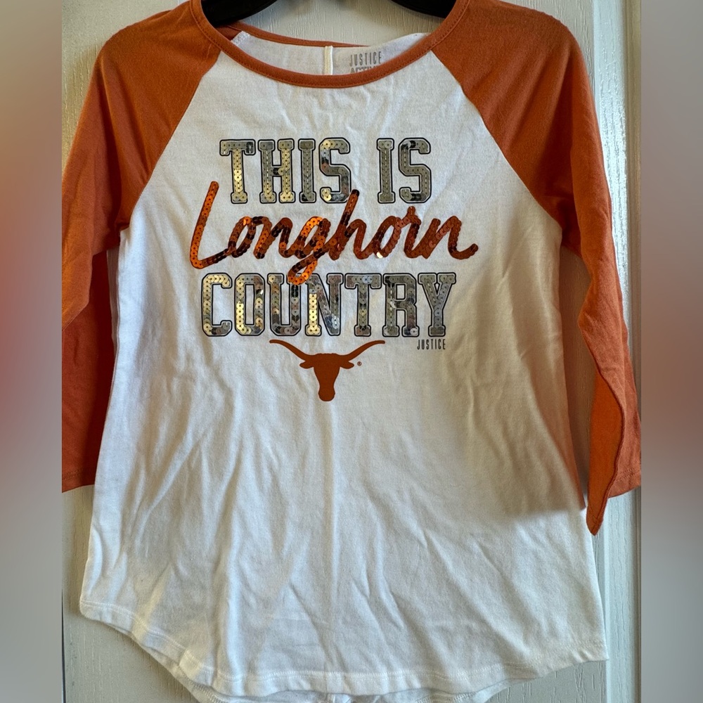 Girl's Justice Active Texas Longhorn Tshirt